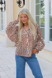 Find The Balance Bubble Sleeve Top - Coco