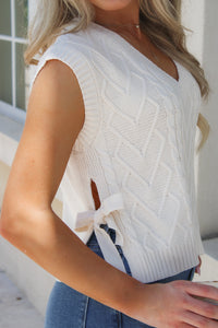 Moment Of Truth Sweater Vest - Cream