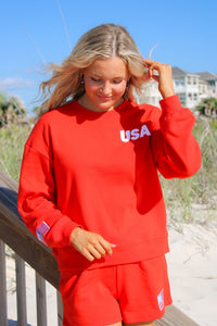 Z Supply: Free Time Sweatshirt - Lychee
