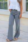 Dear John: Fiona High Rise Wide Leg Jeans - Graphite