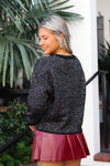 Z Supply: Gleam Sequin Sweater - Black