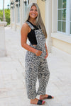 Feeling Wild Leopard Print Barrel Leg Jumpsuit - Chestnut