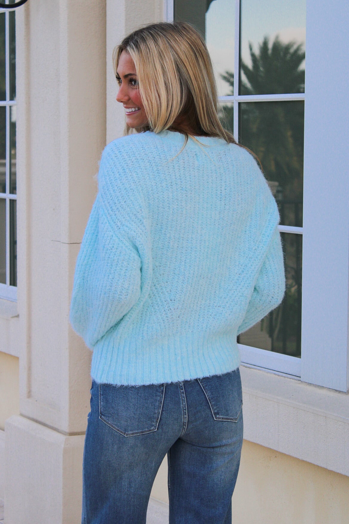 Dear John: Mylah Brushed Sweater - Pool Blue