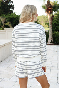 Z Supply: Stand Out Striped Sweatshirt - Cloud