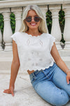 Making Memories Eyelet Embroidered Top - Natural