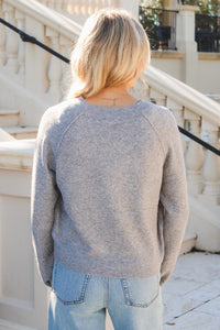 Z Supply: Westmont Henley Sweater - Heather Gray