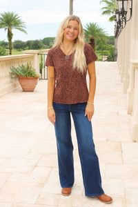 Dear John: Vanya Slub Tee - Brown Leopard