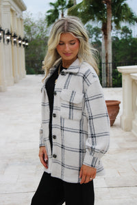 Z Supply: Plaid Tucker Jacket - Crystal Gray