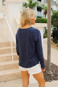 Dear John: Vanya Long Sleeve Tee - Black Iris