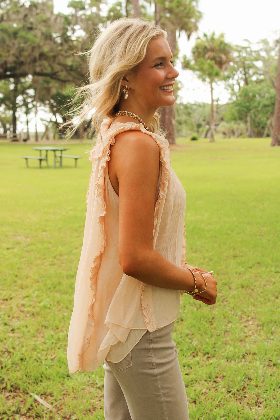 Dear John: Renata Top - Pale Peach