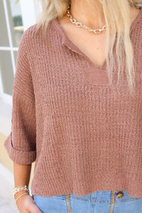 Cozy Dreams Cropped Sweater - Coco