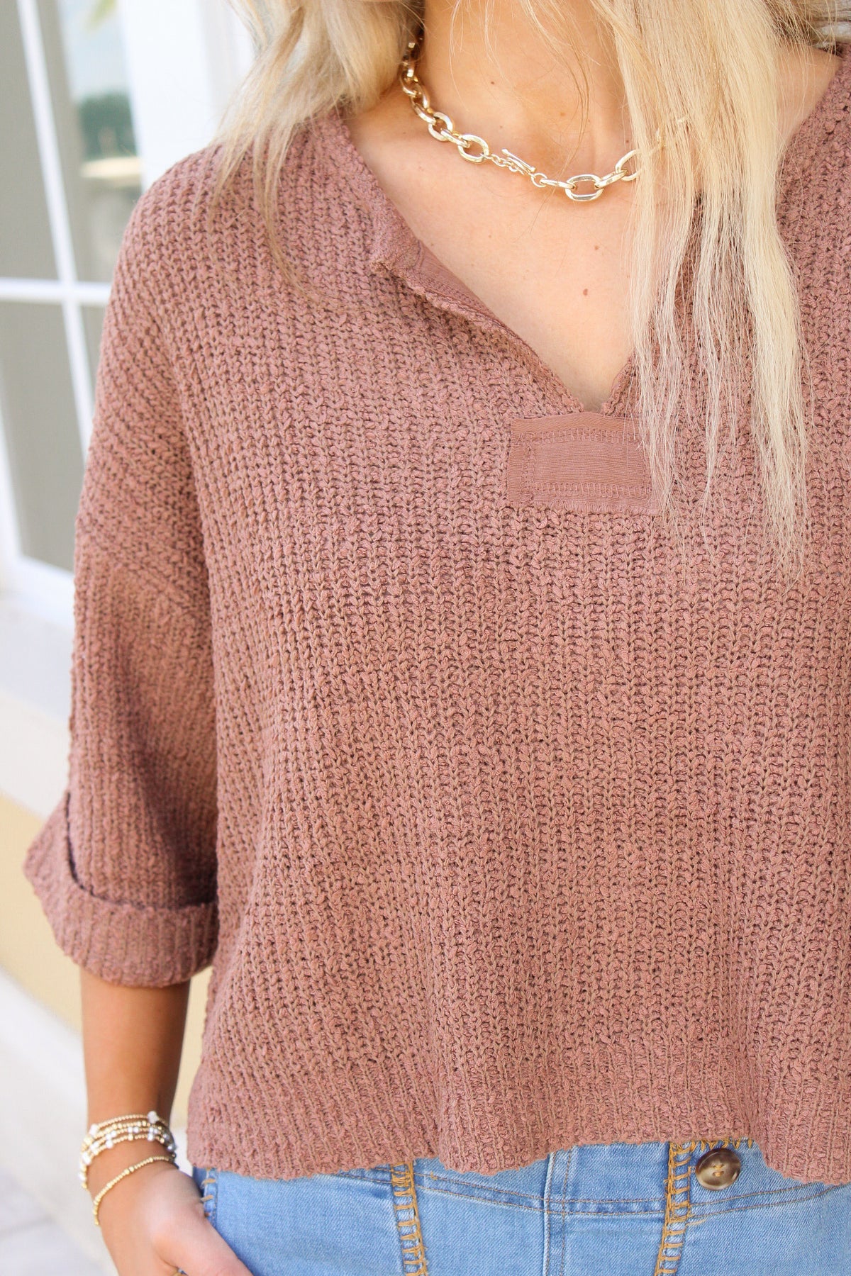 Cozy Dreams Cropped Sweater - Coco