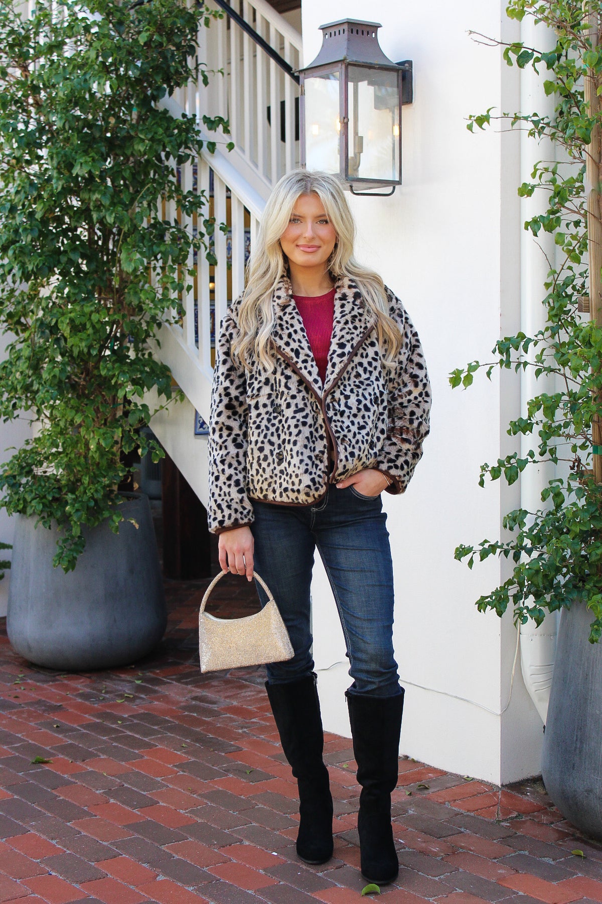 Dear John: Meadow Collared Jacket- Cheetah