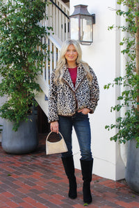 Dear John: Meadow Collared Jacket- Cheetah