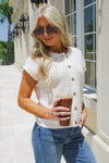 Always Remember Me Button Down Sweater - Cream
