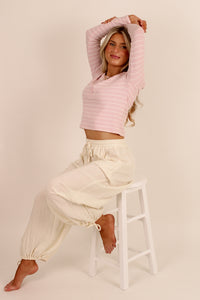 Z Supply: Ferris Henley Striped Top - Washed Pink