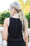 Touchdown Trend Zip Up Vest - Black
