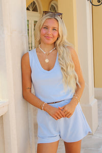 Z Supply: Ellie V-Neck Tank - Skyline