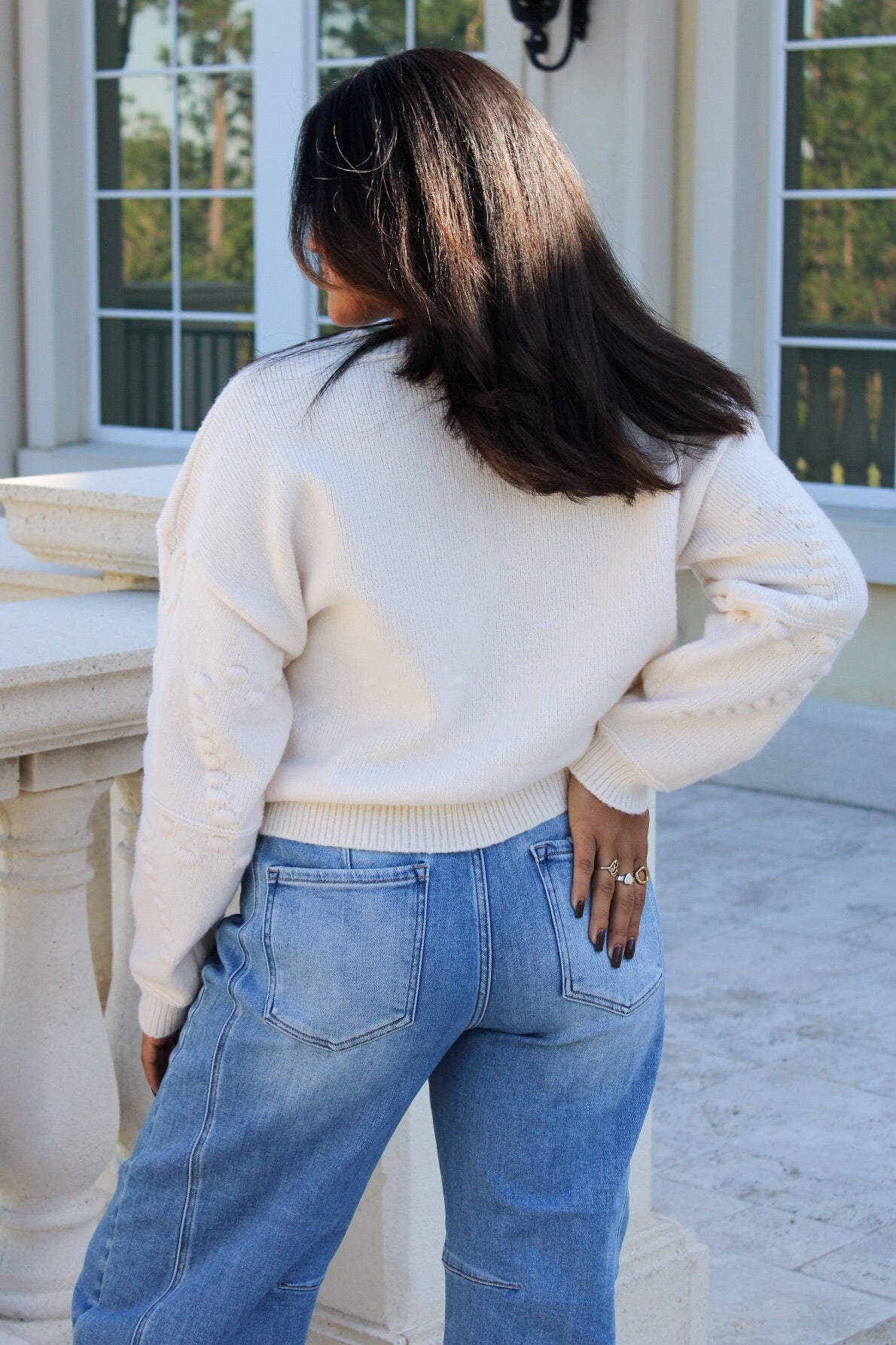 Warm Embrace Heart Sweater - Oatmeal