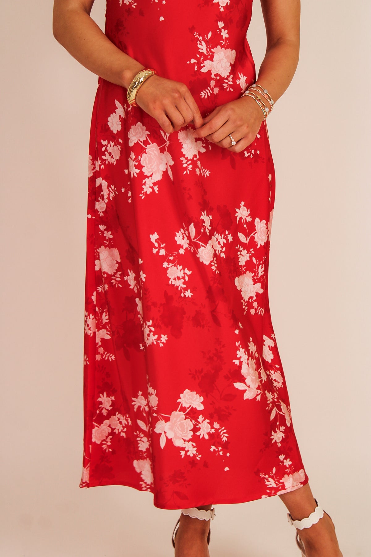 Z Supply: Alyse Darya Floral Maxi Dress - Kiss Me Red
