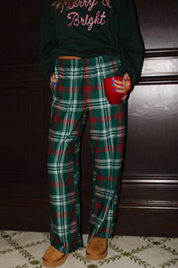 Z Supply: Hangout Plaid Pant - Mistletoe
