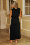 Eternal Edge Sleeveless Midi Dress - Black