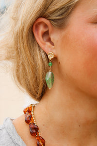 Emerald Tide Drop Earrings