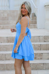 Good Times And Sunshine Tie Back Dress - Sky Blue