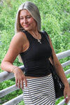 All Worth It Ribbed Crop Top - Black
