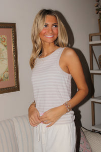 Z Supply: Select Striped Tank - Natural Heather