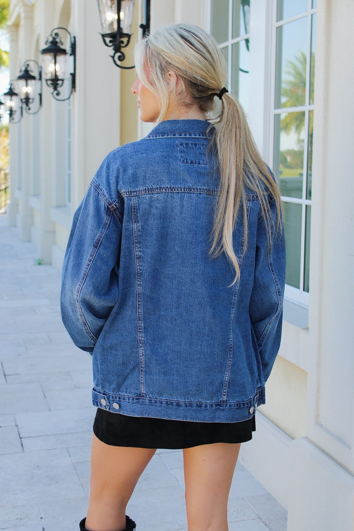 In My Element Oversized Denim Jacket - Medium Wash
