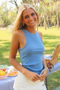 Z Supply: Boa Rib Tank - Lake Blue