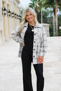 Z Supply: Plaid Tucker Jacket - Crystal Gray