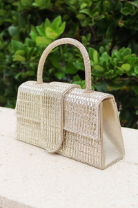After Hours Rhinestone Party Clutch - Gold