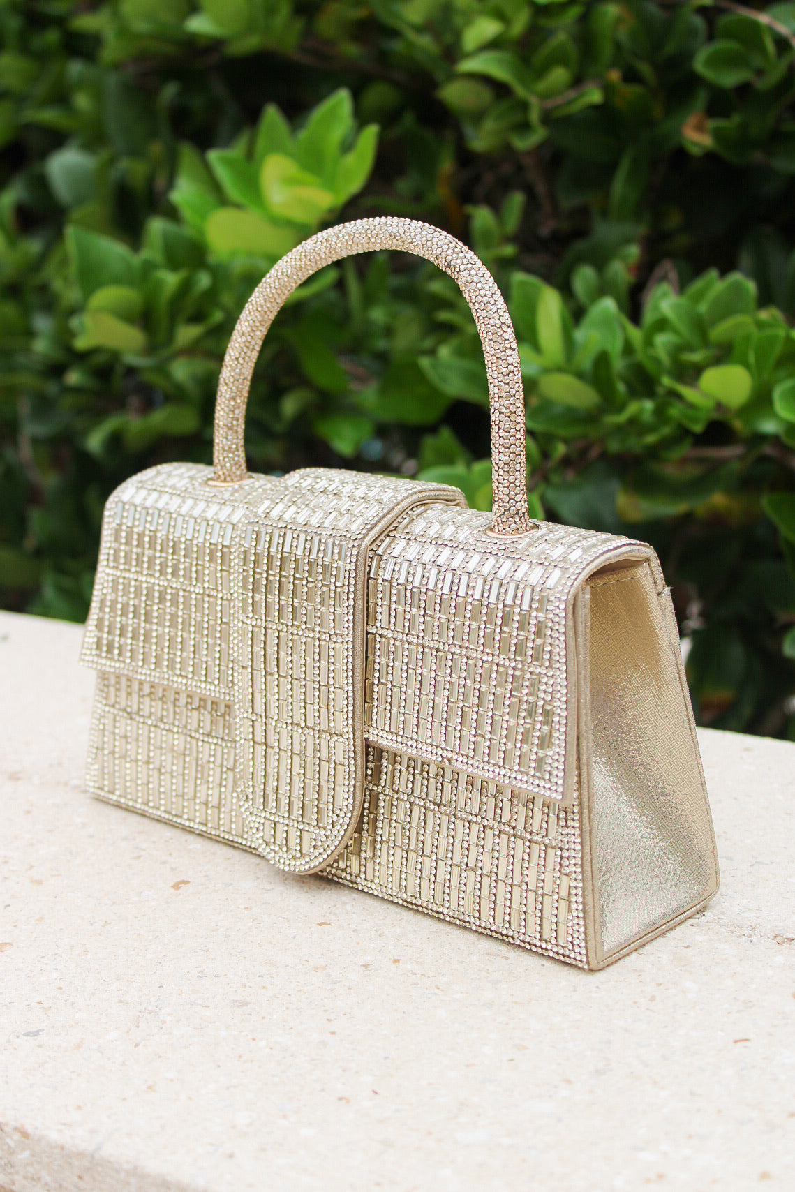 After Hours Rhinestone Party Clutch - Gold