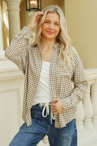 Z-Supply: River Plaid Button Up - Dark Chocolate
