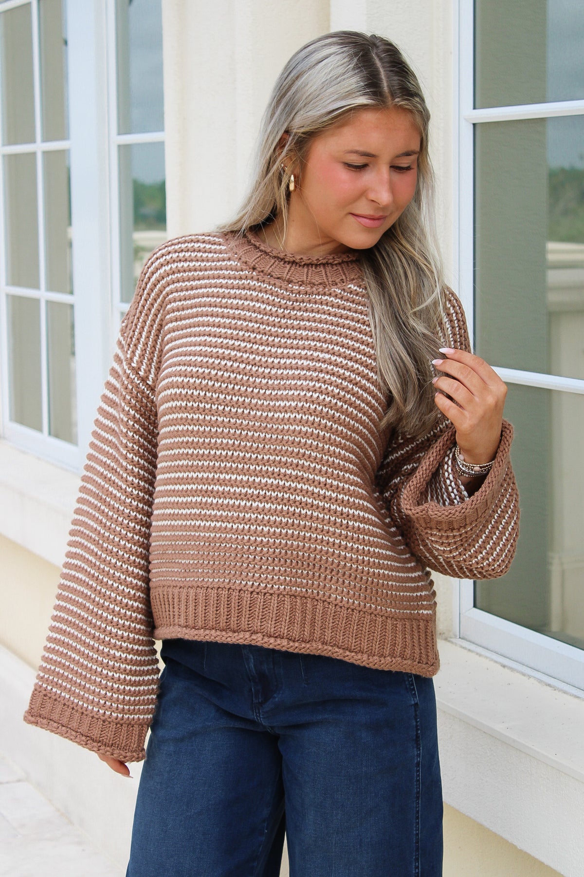 Dear John: Pasquette Sweater - Mocha Stripe