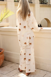 Surf Gypsy:  Coastal Escape Button Down Top - Ivory