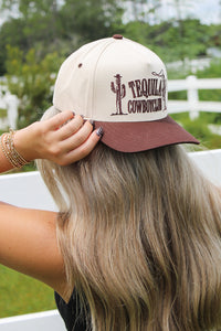 Tequilla Cowboy Embroidered Hat - Brown
