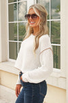 Close & Cozy Exposed Seam Sweater - Oatmeal