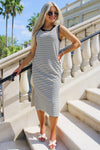Rope Me In Striped Maxi Dress - Black