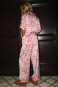 Festive Times Christmas Pajama Pants - Red/White