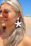 Starfish Raffia Earrings - Ivory