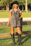 On My Game Pleated Romper - Leopard