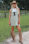 Catching Up Overall Mini Dress -  Topaz Green