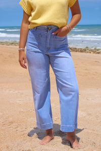Around Town Straight Leg Denim Pants - Lt. Denim