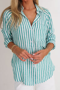 Z Supply: The Perfect Linen Stripe Top - La Palma
