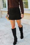 Z Supply: Ciera Suede Mini Skirt - Black