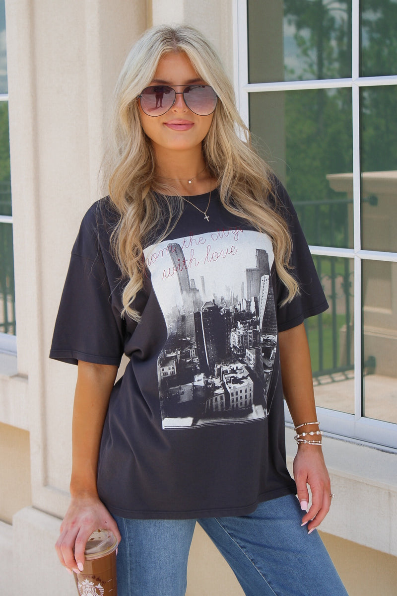 Z Supply: Big Apple City Tee - Black Sand