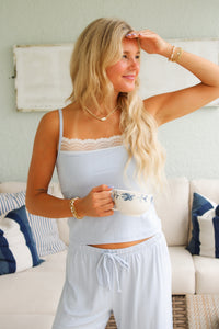 Z Supply: Trina Rib Tank - Skyline
